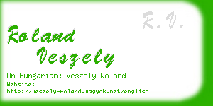 roland veszely business card